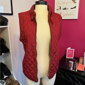 Deep red vest